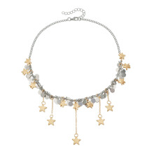 Stylish Five Point Star Twisted Collarbone Chain Necklace For