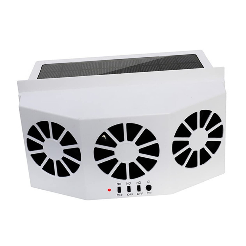 Solarpowered Car Fan For Efficient Ventilation In Parked Vehicles. Installs Easily, Absorbs Sunlight To Circulate Air And Combat Odors. 9347817986440