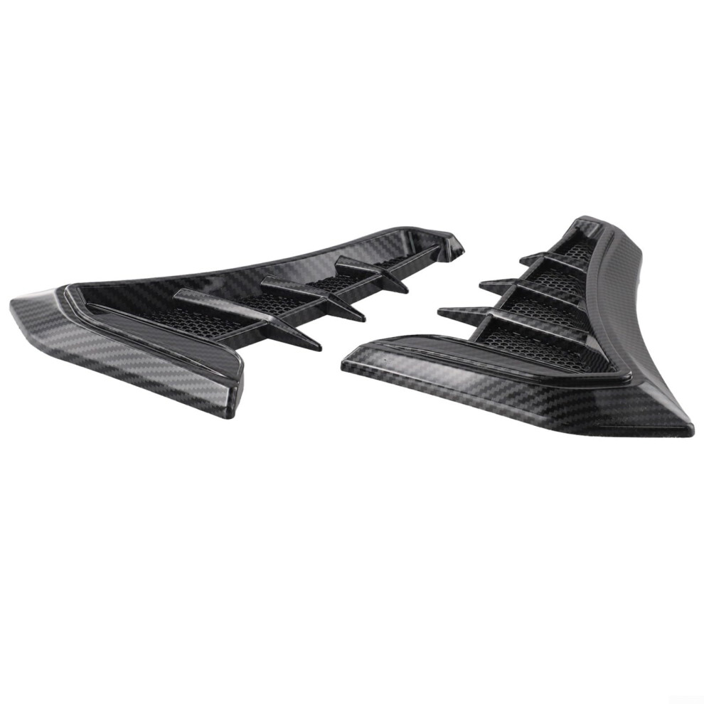 Auto Side Fender Vents, Airflow Grille Stickers, Carbon Fiber Design For Fit (Carbon Fiber) 9382693673039