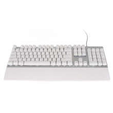 RGB Kabelmechanische Tastatur mit 104 Tasten und Handgelenkauflage, Weiß