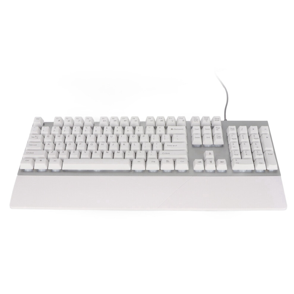 Rgb Wired Mechanical Keyboard 104 Keys With Wrist Rest, White 7611375714411