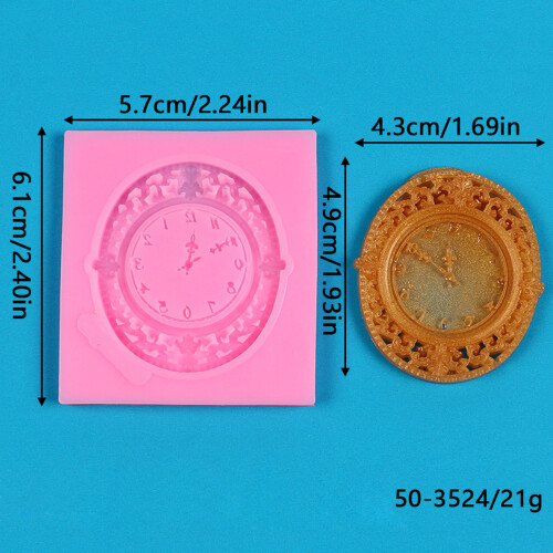 Multipurpose Silicone Clock Mould Crafting Tool Plaster Resin Art 1