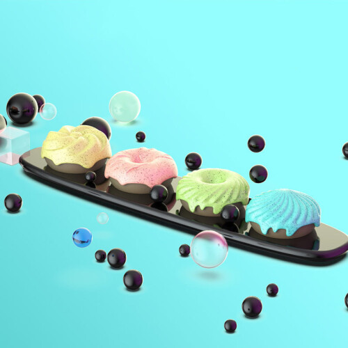 Long-Lasting Pet Cage Deodorant Doughnut 4pcs Aromatic Plastic 2