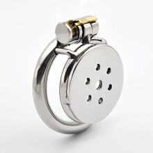 Male Chastity Cage Stainless Steel Flat Chastity Device With Metal Penis Plug 40mm 45mm 50mm Ring BDSM For Men