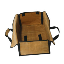 Firewood Carrier Canvas Log Tote Bag with Zipper, Large Capacity for Fireplace and Camping