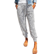 Pantaloni da jogging a gamba larga da donna, pantaloni da jogging comodi con elastico in vita e tasche, morbidi, casual, con coulisse, stampa