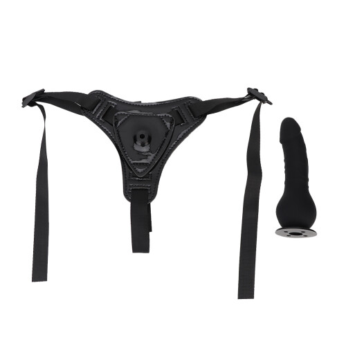 Unisex παιχνίδι ενηλίκων με τζελ σιλικόνης, ρυθμιζόμενο λουρί με ζωντανό δονητή