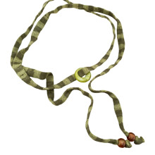 Kleurblokkerende streep katoenen touw ketting-Groente