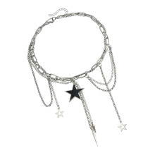 Sierlijke legering vijfsterren hanger ketting moderne