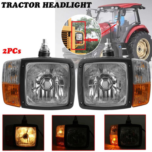 Tractor Trailer Headlights 24V Turn Signal Indicator Lamp Worklight for Excavator JCB Telehandler Loader Forklift 1