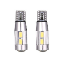 2PCS W5W T10 12V 6000K 5630 10 SMD Car LED Bulb Canbus License Plate Wedge Side Turn Singal Light Super Bright White