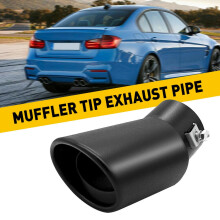 Auto Verkleidung Auspuff Rohr 63mm Edelstahl Biegung Schall DäMpfer Spitze Schwanz Throat Schwarz