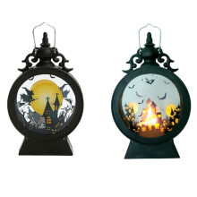 Horror Halloween LED Windlicht Draagbare Spook Lantaarn Bar Bureau Ornament Halloween Decor Rekwisieten Benodigdheden A