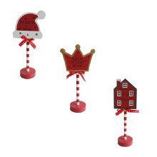 Kerststraatbord Kerstdecoratieve Verlichting Houten Kerstdag Raam Bureaublad Sfeerverlichting