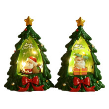 Muñeca de Luz de Noche Navideña de Dibujos Animados Decoración Navideña Estatua Decorativa para el Hogar para Niños y Amigos