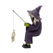 Vissende Heks Hars Ambachten Ornamenten Halloween Decoraties Aquarium Bloempot Decoratie