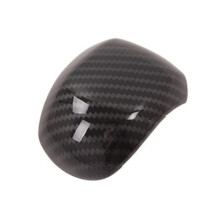 Carbon Fiber Car Gear Shift Knob Cover Trim Frame Sticker Interior Accessories for Santa Fe 2019 2020,ABS