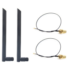 Antena Wi-Fi Sem Fio de Banda Dupla 6Dbi RP-SMA+MHF4 Cabo Pigtail para AX200 AC9260 NGFF M.2 MóDulos de Placa Sem Fio WIFI/WLAN