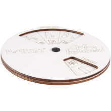 Houten Melodiehulpmiddel, Kwintencirkel voor Muzikanten, Om Gemakkelijk Akkoordcombinaties Te Vinden. (Wit)