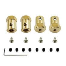 4 StüCk Metall 5 mm Bis 12 mm Rad-Sechskant-Naben-Adapter-Kombinator für MN128 MN86 MN86S 1/12 RC Car Upgrade Teile ZubehöR