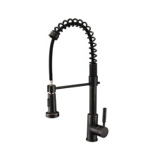 Kitchen Taps Solid Brass Swivel Spout Ancient European Style Pull Type Mixer Tap