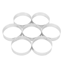 5 St CirkuläR PoröS TåRtring Bottentorn Paj Kakaform Bakverktyg VäRmebestäNdig Perforerad TåRtmoussering, 8 Cm