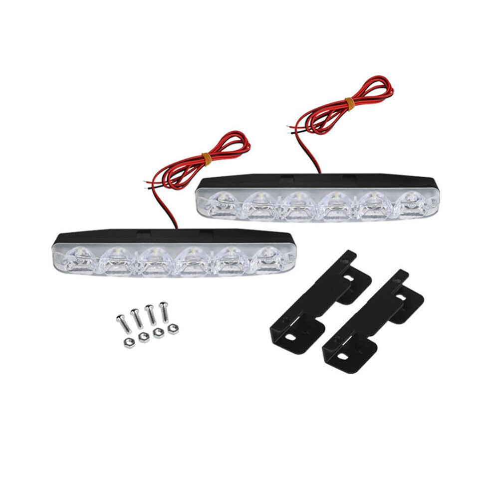 6 Led Super Bright Daytime Running Lights Car Center Grille Decorative Lights For General Car Lights Modification 6032472332420