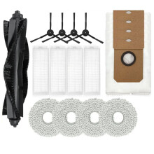 Juego de Accesorios para Karingbee S7 Omni Robot Aspirador Piezas de Repuesto Cepillo Lateral Principal Fregona Bolsa para Polvo