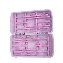 Râtelier portable rose pour tétines de bébé, pliable, en PP sûr pour le comptoir