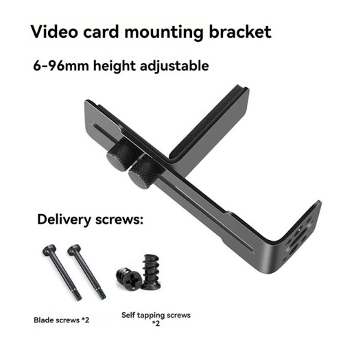GPU Support Frame Adjustable GPU Brace Prevent Sagging Video Card Support Bracket for Chassis 12cm Fan Position Black 1