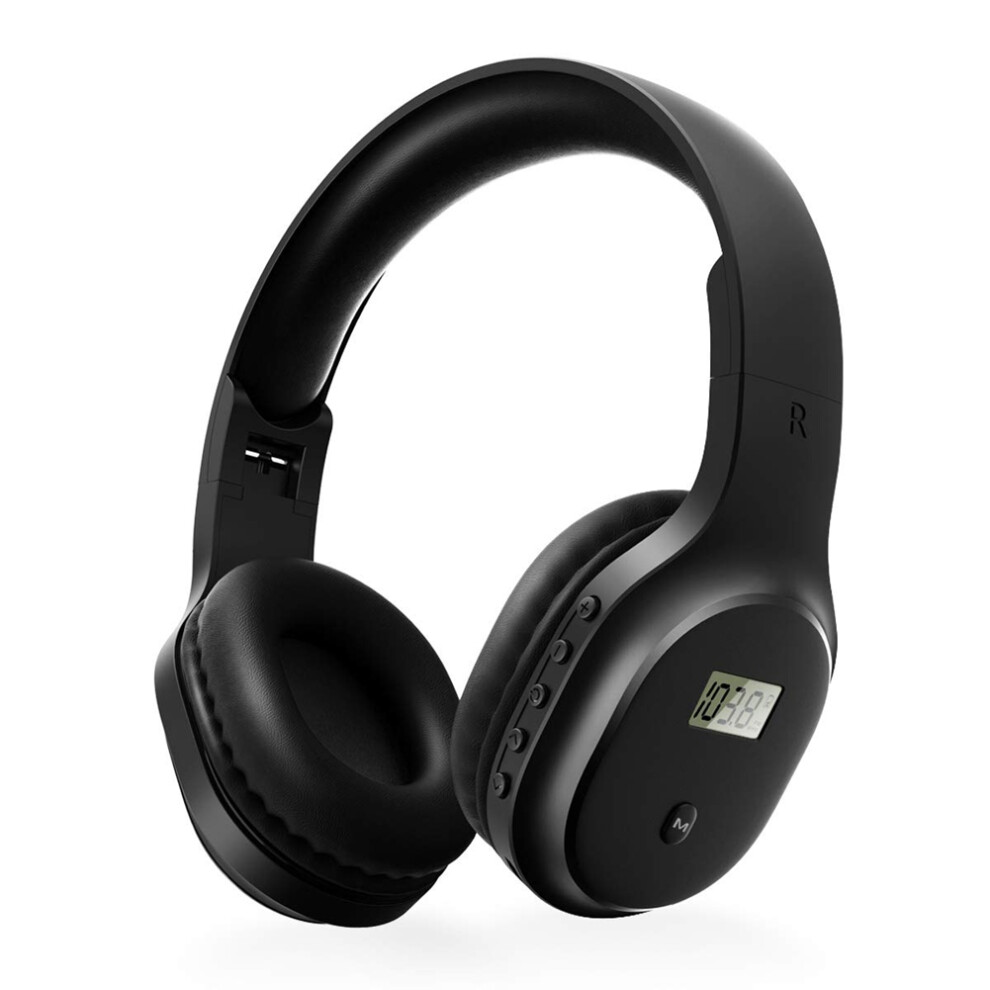 Portable Fm Radio Headphones Wireless Headset Fm Radio Walkman For Jogging, Mowing, Cycling, Fm Receiver 6032645689849