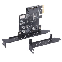 PCI-E 1X zu USB 3.2 GEN1 5 Gbit/S 20Pin Front Platten Header (Zu Typ-C Front Platten Header) Front Platten Anschluss Riser Karte