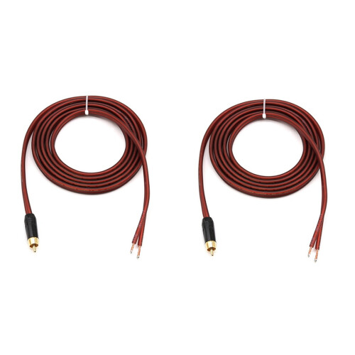2Pcs Speaker Cable Bare Wire to Plug,Replace Plug