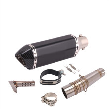 Motorcycle For Honda NC750S NC750X NC 750 S X 20142019 Modified Exhaust Muffler Escape Moto 51mm Medium Connecting Tube Clip On (Color: G)