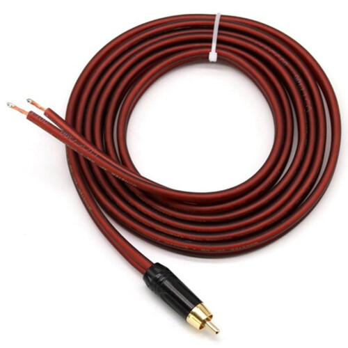 2Pcs RCA Speaker Cable Bare Wire Speaker Wire to RCA Plug,Replace RCA Plug Connector Adapter to Bare Wire Open Audio 1