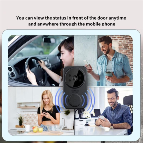 Tuya  Home Sonnette Caméra WIFI Sans Fil Sonnette  AC Batterie Alimenté Caméra Bell  Life Sonnette Caméra, B 2
