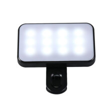 Lampe Portable Rechargeable à 3 Modes de Luminosité Réglable pour Selfie, pour Téléphone, Ordinateur Portable, Tablette, Réunion
