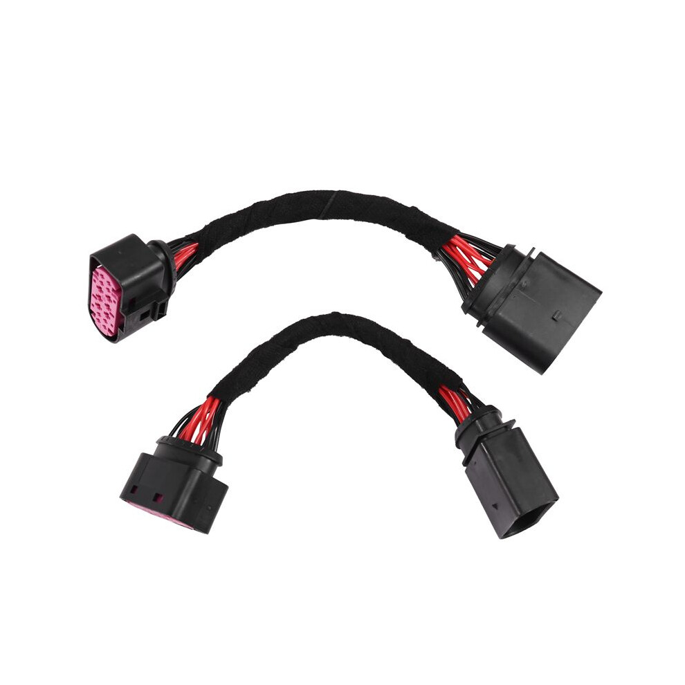 2Pcs Xenon (14 Pins) Headlights Wiring Harness Connector Plug Adapter For 1J0 973 737 1J0 973 837 6033112481171