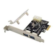 NEC720200 PCI-E X1 Riser Card Dual Port USB 3.0 Uitbreidingskaart 5G Rate Externe USB Master Conversiekaart
