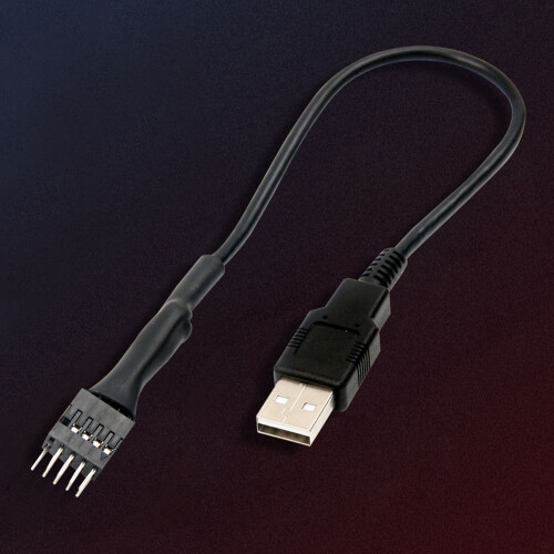9-Stift Hane Till Extern USB a Han PC Moderkort Intern DataföRläNgningskabel 20 Cm 2
