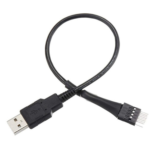 9-Stift Hane Till Extern USB a Han PC Moderkort Intern DataföRläNgningskabel 20 Cm 1