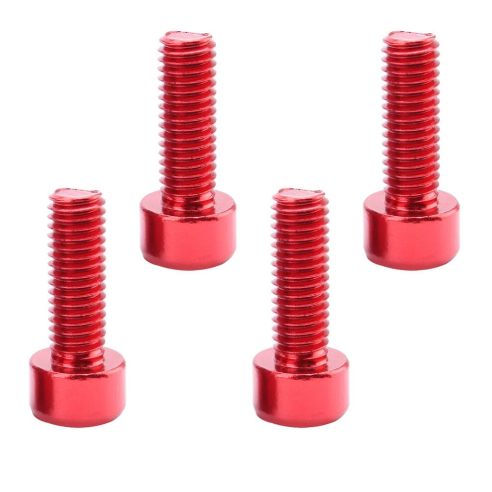 Mountain Bicycle Water Bottle Cage Bolts 4 Pack Universal Replacement Screws Red For Mountain Bike Bottle Cages 9347817184068