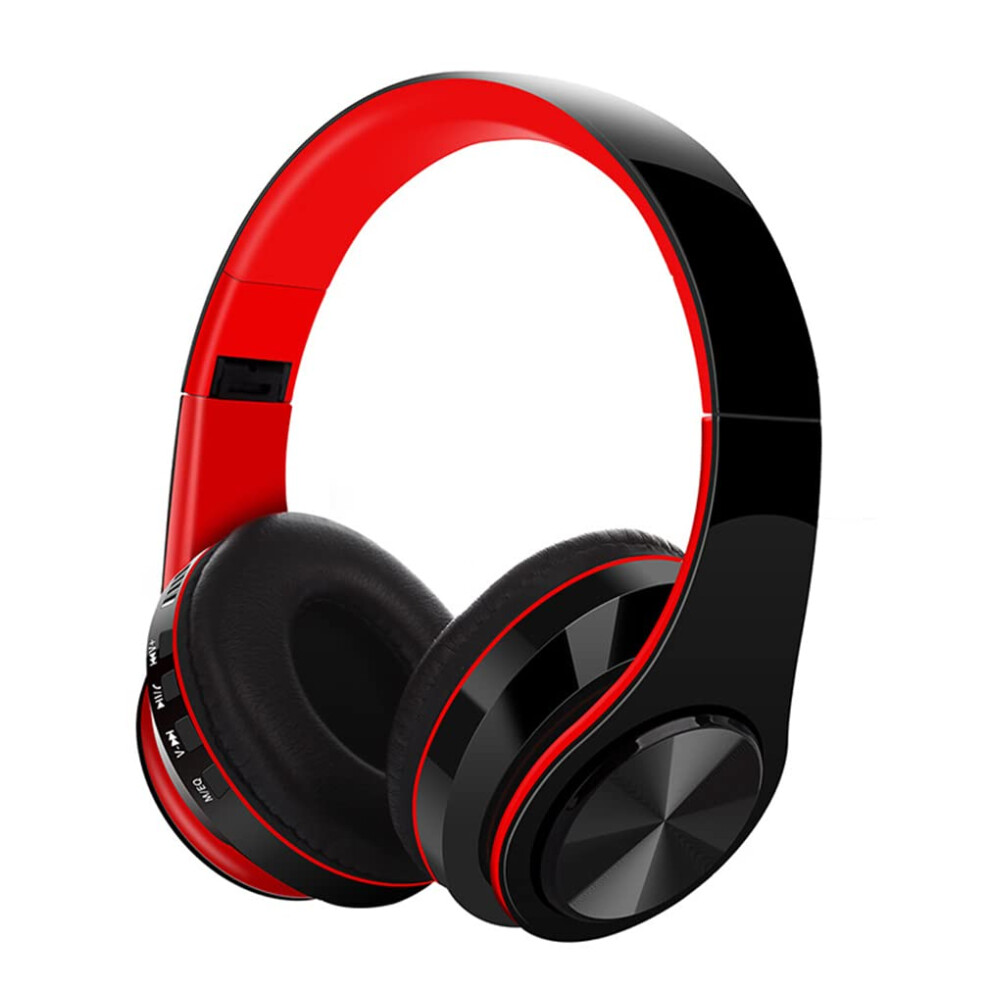 Wireless Onear Bluetooth 5.0 Headphones Foldable Sport Hires Audio Noise Canceling Microphone 10 Hours Playtime Red 9347817184143