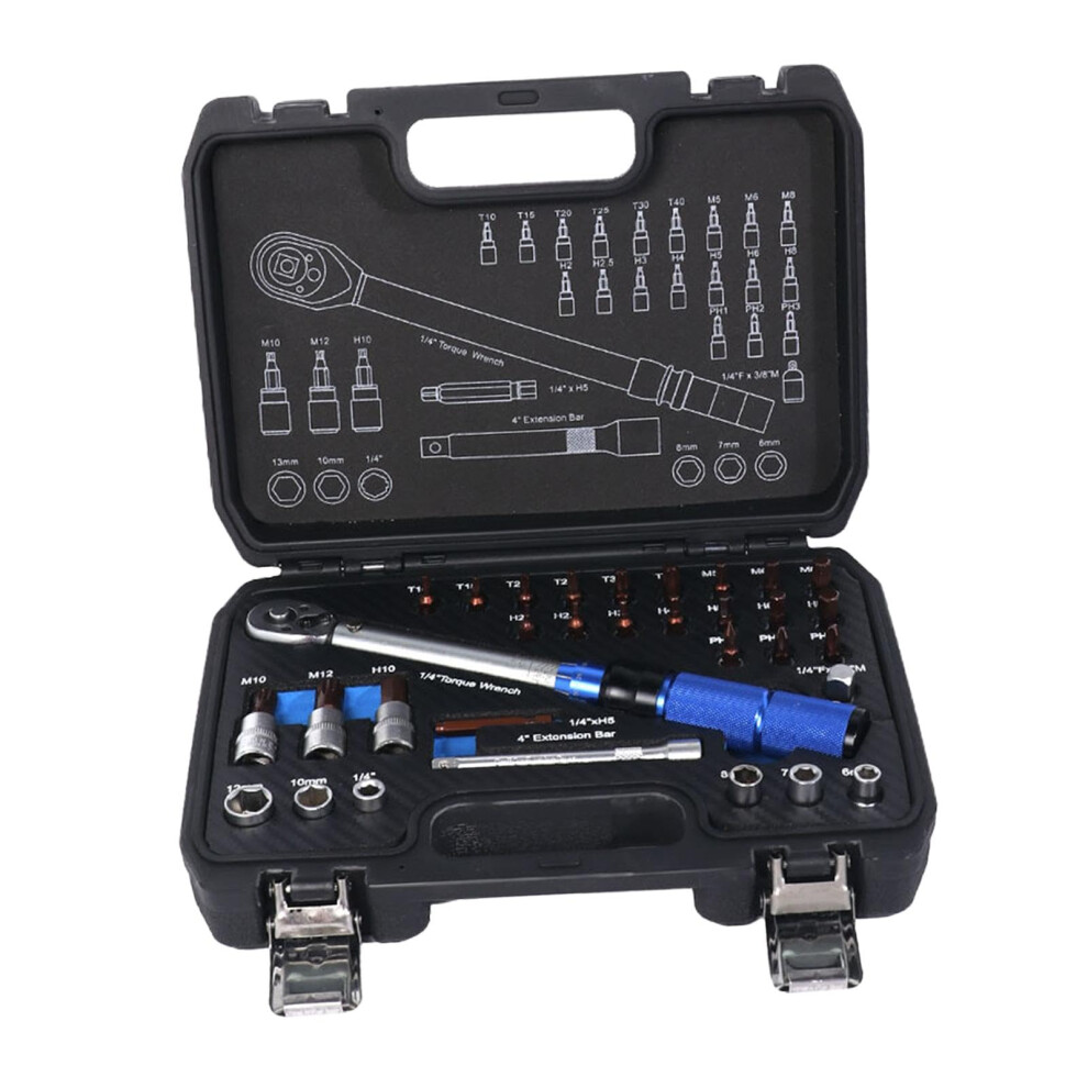 32Piece Ratchet Wrench Set 1/4 Inch Versatile Torque Wrench With Ergonomic Grip Maintenance Tool For Household And Automotive 9382693675682