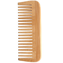 Hair Comb Wooden WideTooth Bamboo Comb For Wavy Or Curly Hair AntiStatic Beard And Hair Care For Women And Men