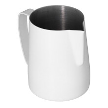 600ML Edelstahl Schaumkännchen mit spitzem Ausguss, Weiß