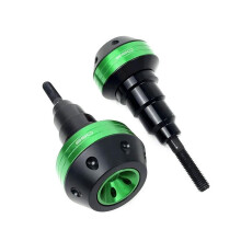 Frame slider, crash protection for Kawasaki Z650 Z900 Z900RS Z1000 2015–2019 (GREEN, X1)