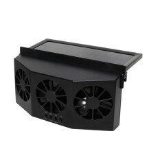 Car Fan Black Solar Powered Car Fan Heater for Car Window Cooling Artifact Car Extractor Fan Cooling
