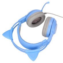 SYG25 Blue USB & 3.5mm Gaming Headset with Microphone, 50mm Speakers