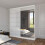 (White, 180cm) Infinity Sliding Mirror Wardrobe 1
